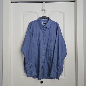 Sotto Sopra  Blue Men's Dress Shirt Micro-Pattern Contemporary Sz XL